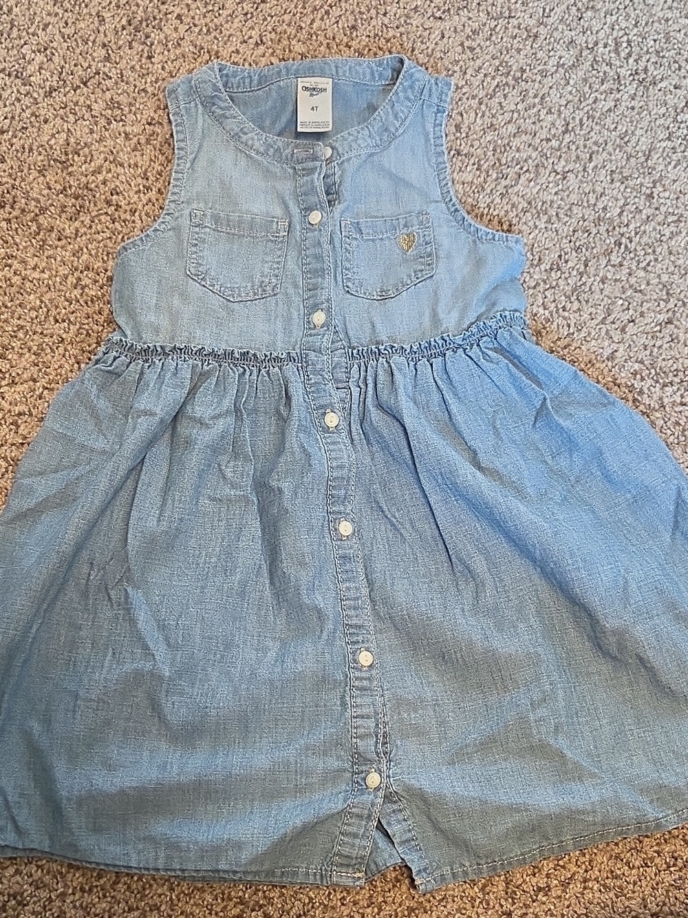 OshKosh B'gosh Light Blue Chambray Dress - 4T
